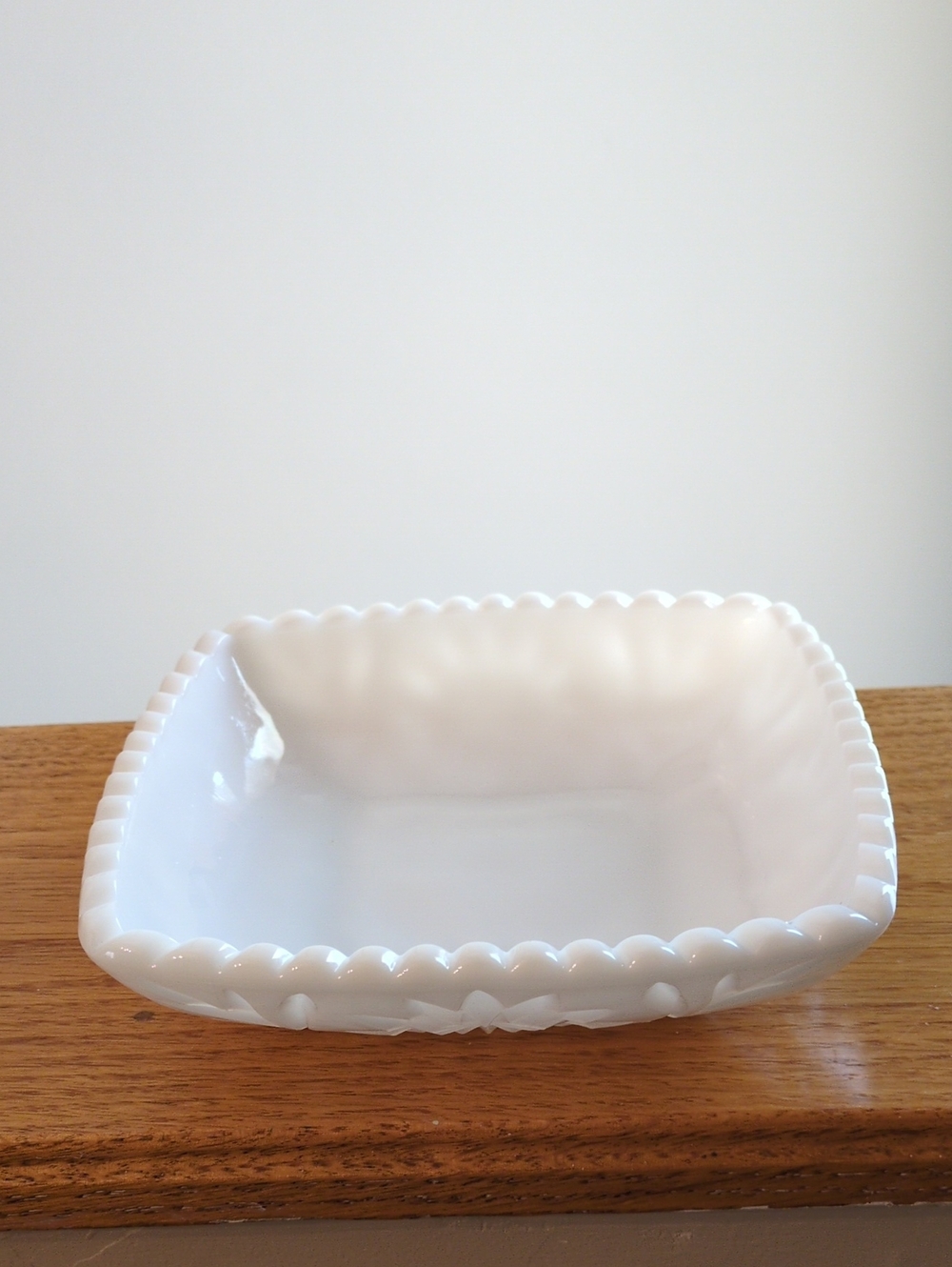 Hazel Atlas Milk Glass Square
